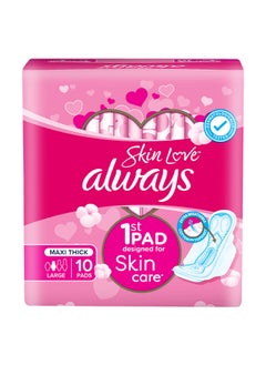 اشتري Skin Love Maxi Thick Sanitary Pads with Wings Large 30 Pads في الامارات