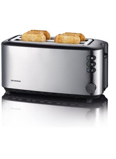 Buy Automatic Long Slot Toaster with Bun Attachment, 1400W, Stainless Steel, SEVERIN AT 2509 in UAE