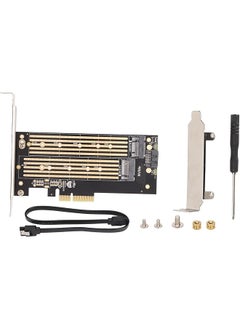 Buy Pcie M.2 Adapter Pcb Memory Pcie Adapter Card Professional Dual M.2 Ssd To Pcie 4X Expansion Card Hard Drive Reader Computer Accessories in Saudi Arabia