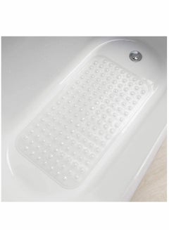 اشتري NonSlip Bath Mat with Suction Cups and Drain Holes Machine Washable Shower Mat Medium 276 x 15 Clear في الامارات