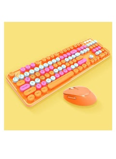 Buy Wireless Keyboard Mouse Color Girl Punk Keyboard Office Suite in UAE