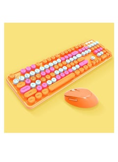 Buy Wireless Keyboard Mouse Color Girl Punk Keyboard Office Suite in UAE