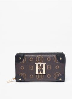 Buy All-Over Monogram Print Zip Around Wallet in Saudi Arabia