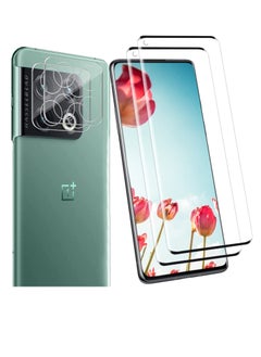 Buy 2+2 Compatible OnePlus 10 Pro Screen Protectors + Camera Lens Protectors, HD 3D Full Coverage Clarity 9H Premium Tempered Glass in UAE