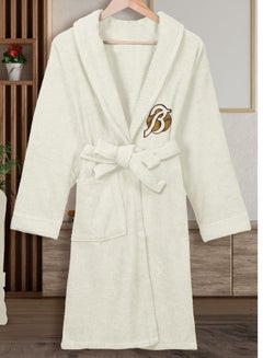 Buy Cotton bathrobe with a pocket for unisex, 100% Egyptian cotton, ultra-soft, highly water-absorbent, color-fast and modern, ideal for daily use, resorts and spas.3xl in UAE
