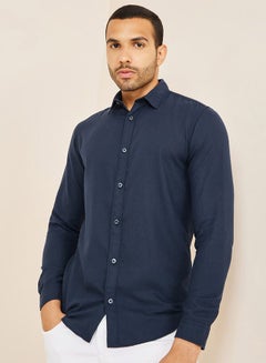 Buy Regular Fit Slim Collar Shirt in Saudi Arabia