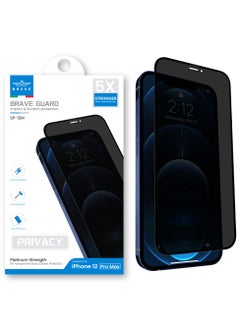 Buy 9H Privacy Full Coverage Screen Protector for iPhone 12 Pro Max 6.7-Inch, Anti-Spy Tempered Glass, Bubble Free, HD Clear, Anti-Scratch, Anti Crack Edge to Edge Protection Case-Friendly Black in UAE