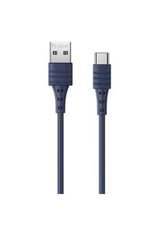 Buy Data Cable-Zero Sense 5A High Elastic Tpe Fast Charge Data Cable Rc-068A-Blue in Egypt