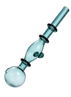 Buy Portable Handheld Transparent Glass Pipe Holder Accessories Green 142mm in Saudi Arabia