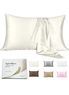 Buy SpireHues Luxurious Mulberry Silk Pillowcase, 19 Momme Queen Size, Hair and Skin Beauty, Hypoallergenic, 600TC, Hidden Zipper in Saudi Arabia