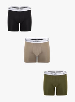 Buy Modern Cotton Boxer Briefs (Pack of 3) in UAE