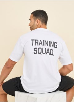 اشتري Oversized Back Training Squad Print Athleisure T-Shirt في السعودية