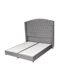 Buy Arwad | Velvet Bed Frame - Dark Grey in Saudi Arabia