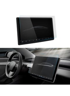 Buy Matte Tempered Glass Screen Protector for Tesla Model 3 / Model Y - Anti-Glare, Anti-Fingerprint Protection for Center Control Touch Screen Navigation Accessories. in UAE