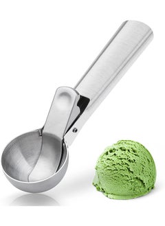 Buy Premium Ice Cream Scoop with Trigger, Ice Cream Scooper Stainless Steel, Heavy Duty Metal Icecream Scoop Spoon Dishwasher Safe, Perfect for Frozen Yogurt, Gelatos, Sundaes, Medium Silver in Saudi Arabia