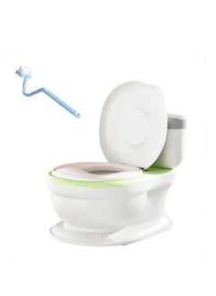 Buy Baby Potty, Training Toilet with Brush and Bag, Potty Training PU Seat for Toddlers & Kids(Green) in Saudi Arabia