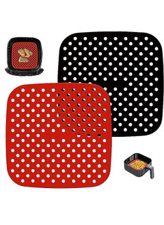 اشتري Pack Non Stick Silicone Air Fryer Mats, Reusable Air Fryer Liners, Air Fryer Accessories, 100% Food Grade Silicone, Easy Clean Air Fryer Accessories, for Air Fryer Basket and More في الامارات