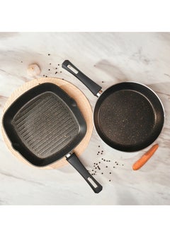 Buy Frying Pan and Grill Pan Set Biogranit Blackgold in UAE