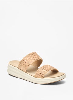 Buy Women's Embellished Slip-On Flatform Sandals in UAE