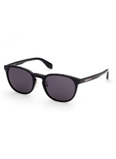 Buy Men's UV Protection Round Shape Acetate Sunglasses OR0042-H01A56 - Lens Size: 56 Mm - Shiny Black in UAE