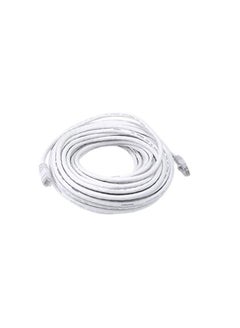 Buy cat6 network cable, 15 meters long, white with high quality with a high data transfer speed in Saudi Arabia