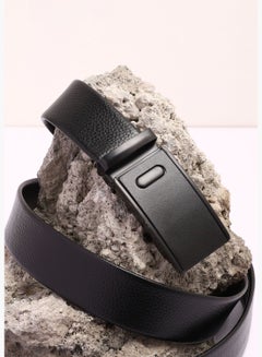Buy Casual Solid PU Leather Waist Belt For Men in UAE
