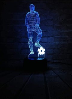 اشتري Bedside LampTable Lamp3Dlamp FootballPlayer USBNight Light Children'sToy Gift Night Light في الامارات