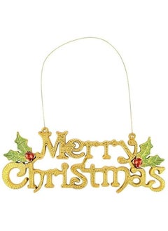 Buy Glitter christmas decoration merry christmas design - gold - 14 cm in Egypt