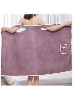 Buy 1Piece Wearable Bath Towel Bowknot Coral Velvet Bath Skirt For Adults Water Absorption Quick Drying Bath Towel in Saudi Arabia