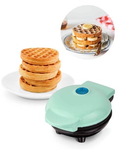 Buy Mini Waffle Maker - 4” Waffle Mold, Nonstick Waffle Iron with Quick Heat-Up, PTFE Nonstick Surface - Perfect Mini Waffle Maker for Kids and Families, Just Add Batter（Aqua） in Saudi Arabia