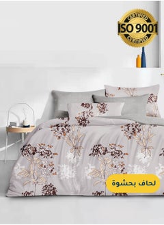 Buy Microfiber Printed Comforter Sets, Fits 160 x 200 cm Queen Size Bed, 4 Pcs, With Soft Filling, Celine Series in Saudi Arabia