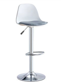 Buy Simple Stainless Steel Household High Bar Stool, Swivel and Adjustable Height Backrest Bar Stool in Saudi Arabia