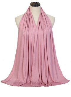 اشتري Sky Cashmere Jersey Stretch Shailah Hijab Muslim Islamic Arab Scarf Headscarf Abaya Shawl Scarves Soft One Size 65 X 165 Cm Leather Pink في الامارات