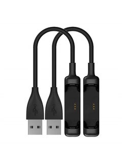 اشتري Compatible with Fit-bit Flex 2 Charger Cable (2Pack, 30cm/1ft), USB Charger Charging Cable for Fit-bit Flex 2 (Black, 2Pack) في الامارات