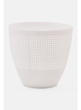 Buy Tealight Holder Clear Dots 9.5 H x 9.5 D cm, White in Saudi Arabia