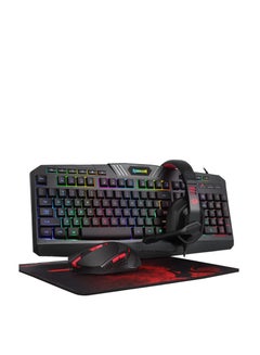 Buy Redragon S101 Wired RGB Backlit Gaming Keyboard and Mouse, Gaming Mouse Pad, Gaming Headset Combo All in 1 PC Gamer Bundle for Windows PC – (Black) in Saudi Arabia