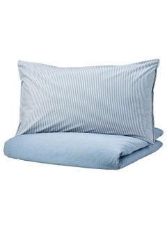 Buy Duvet Cover And Pillowcase Light Blue 150X200/50X80 Cm in Saudi Arabia