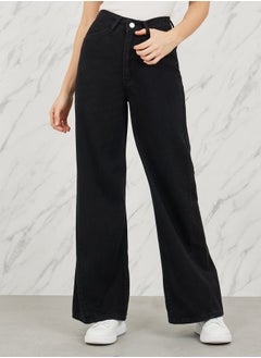 Buy High Rise Wide Leg Jeans in Saudi Arabia