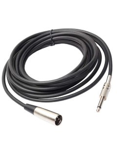 Buy XLR 3Pin Male To 1/4" 6.35mm TRS Male Plug Audio Microphone Cable for Amplifiers Instruments Microphones DJ Equipment Suitable for karaoke studios live sound applications in UAE