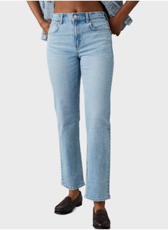 Buy High Waist Straight Jeans in UAE