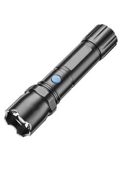 Buy LED Flashlight,High Lumens Super Bright Flashlight, Zoomable, Waterproofs Rechargeable Flashlight with 4 Lighting Modes,Powerful Handheld Flashlight for Camping,Hiking,Cycling,Home Reserve in Saudi Arabia