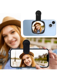 Buy 1pc Phone Rear Camera Selfie Mirror - See How You Look in The Back Camera - for High Definition Photos (Black) in Saudi Arabia