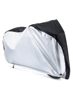 Buy Bike Cover - Waterproof Outdoor Bicycle Cover with Lock Hole, 210T Thicken Oxford Bike Cover Windproof Rain Sun UV Dust Wind Proof, Ideal for Mountain Road Electric Bike (Silver) in Saudi Arabia