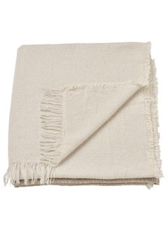 Buy Throw Off White/Grey Beige 130X170 Cm in Saudi Arabia