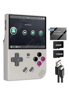 Buy RG35XX Plus Linux Handheld Game Console, 3.5'' IPS Screen, Pre-Loaded 10143 Games, 3300mAh Battery, Supports 5G WiFi Bluetooth HDMI and TV Output (64 + 128 GB, Grey) in UAE