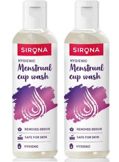 Buy Sirona Natural Menstrual Cup Wash - 100 ml (Pack of 2) with Rose Fragrance to Wash your Period Cup in a Hygienic Way in UAE