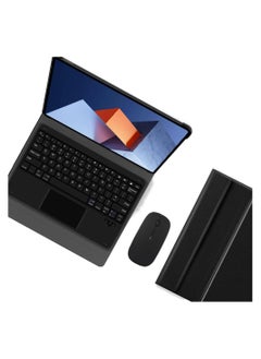 Buy 3 in 1, Arabic and English Keyboard Case for MateBook E 12.6 2022 Case with Bluetooth Mouse, Lightweight Cover with Detachable Bluetooth Touch Keyboard (Black) in Saudi Arabia