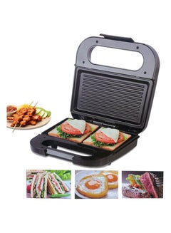 Buy Home Gold Sandwich & Grill Maker 800W High-Power Electric Grill with Double-Sided Heating and Easy-Clean Non-Stick Coating - Portable and Safe Cooking Companion, 2023-3 in Egypt
