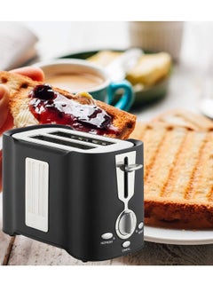 اشتري 800W Minimalist Toaster,Modern Stylish Toaster,Compact Breakfast Machine, Auto-Shutoff, 2 Extra Wide Slots Mini Toaster,Black في الامارات