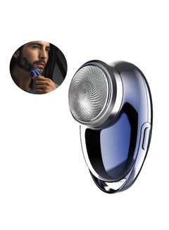 Buy Pocket Size Mini Portable Shaver with USB Rechargeable Easy One-Button Use Blue in Saudi Arabia